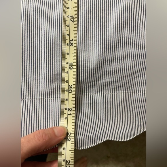 J Crew blue and white striped sleeveless shirt - Picture 8 of 8